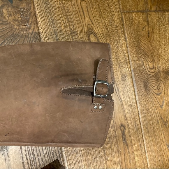 LL BEAN Sz 8.5 Knee High  Zipper Closure Moto Style Buckles Made in Brazil Boots - Picture 9 of 10